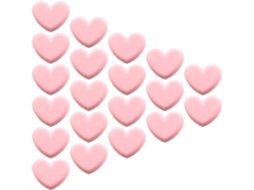 Clipes Gadpiparty para Sacolas Plásticas em Formato de Coração Rosa, Pequenos e Portáteis, Pacote com 20 unidades.