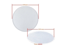 Yuru gradeado Decorativo para Alto falante Redondo com Base de 6.5 Polegadas, Proteção para Carro e Casa, Abs Branco