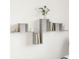 Vidaxl Estante Parede 104,5x10x43 Cm Derivados Madeira Cinzento Sonoma