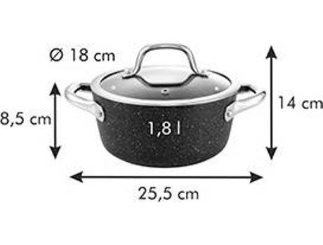 Tacho  President Stone com tampa 18 cm 1.8 l