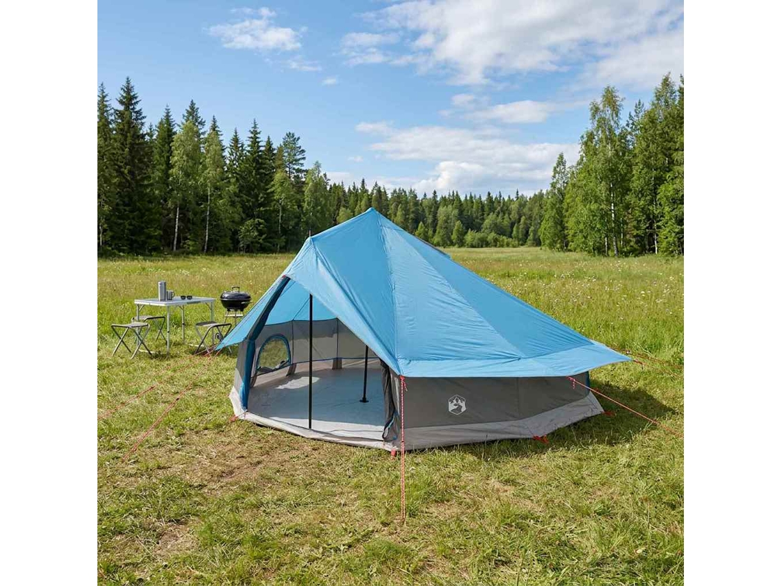 Vidaxl Barraca Tipi 20 Pessoa Azul Poliéster E Aço