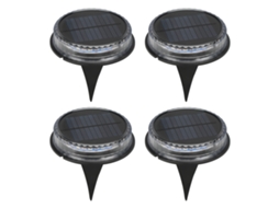 Conjunto de 2 luminárias solares de parede com sensor de movimento, pretas AQUAFORGE