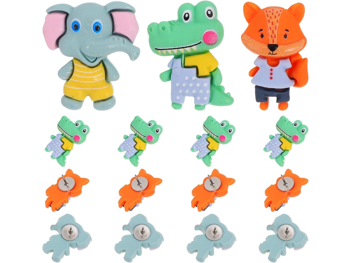 Ultechnovo 15 Etiquetas Decorativas em Formato de Animais para Caixas de Avisos, Resistentes em Metal e Plástico, Ideais para