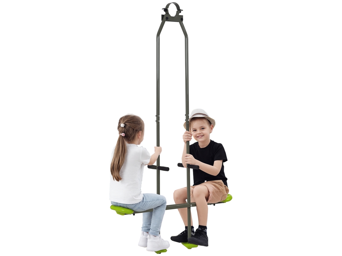 Balanço Infantil Frente A Frente Aço Plástico 3-6 Anos 170cm Verde