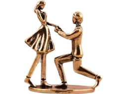 Estatueta De Metal Representando Um Casal Em Declaração De Amor, Uma Decoração Perfeita Para Casa, Escritório