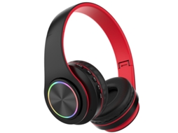 Auscultadores Bluetooth TRUMSEN B39 Over Ear Preto Vermelho