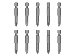 10 Peças De Substituição Da Cabeça Do Parafuso Elétrico Magnético De Bits De Parafuso Cruzado S1/4 De 6mm. Sygo