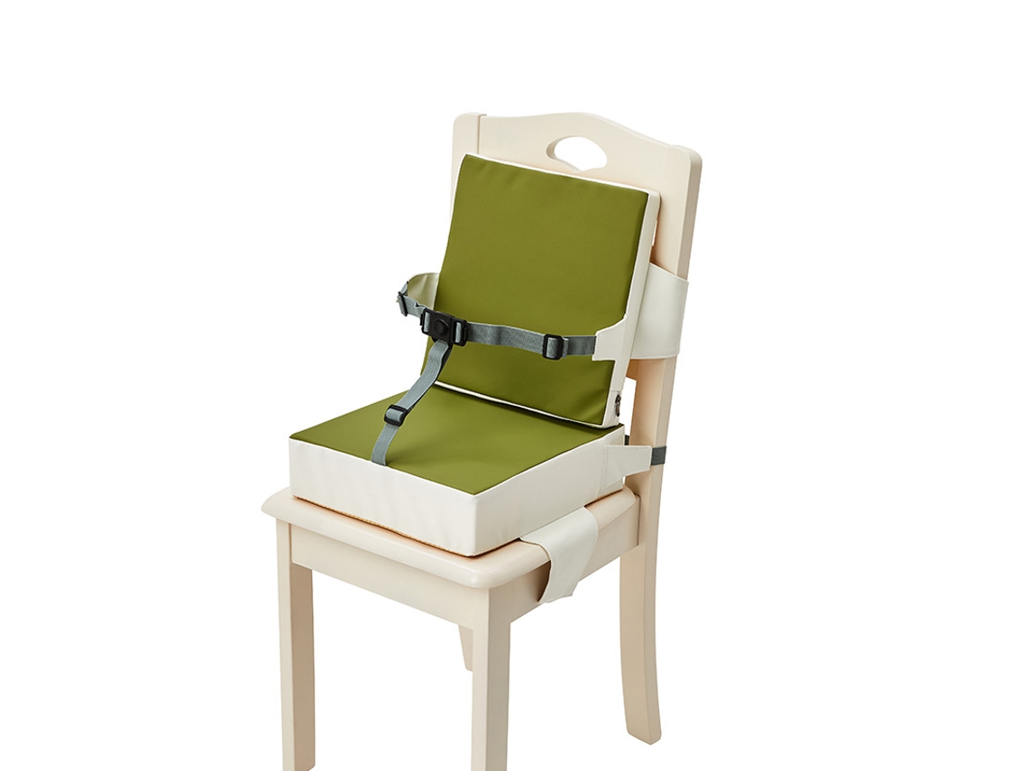 Assento Elevatório Almofada Para Bebê Eifson Pele Pu Com Fixação - Verde