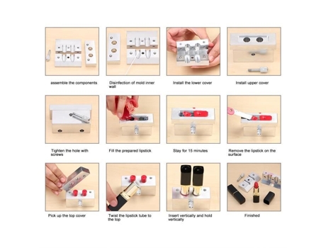 Moldura Para Batom Bálsamo Labial Em Liga De Alumínio 4 Cavidades Vvikizy (uso Único)