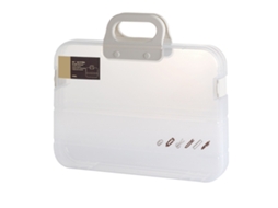 Caja de Documentos Transparente Multiusos de Gran Capacidad Impermeable Y Antipolvo para Oficina Colegio A4 Blanca