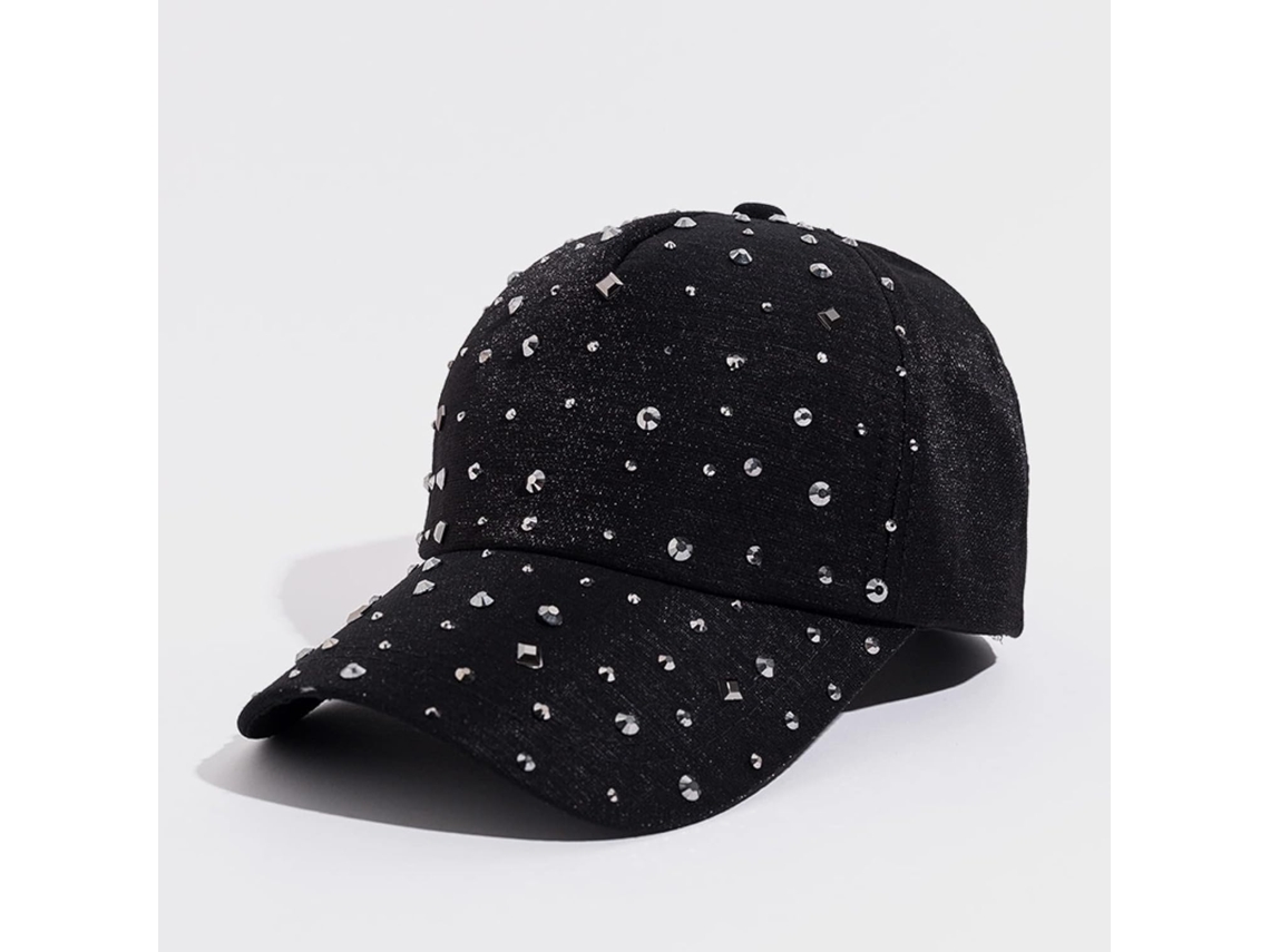 Chapéus de Sol com Strass, Homens e Mulheres, Cores Sólidas, Verão, Snapback | S/MARCA