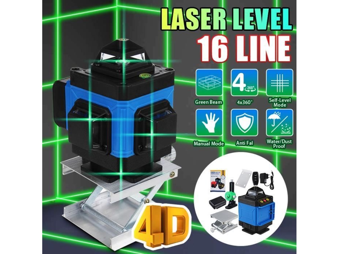Nível de laser automático com faixa de trabalho de controle remoto 16 linhas 25M 3-4D S/MARCA