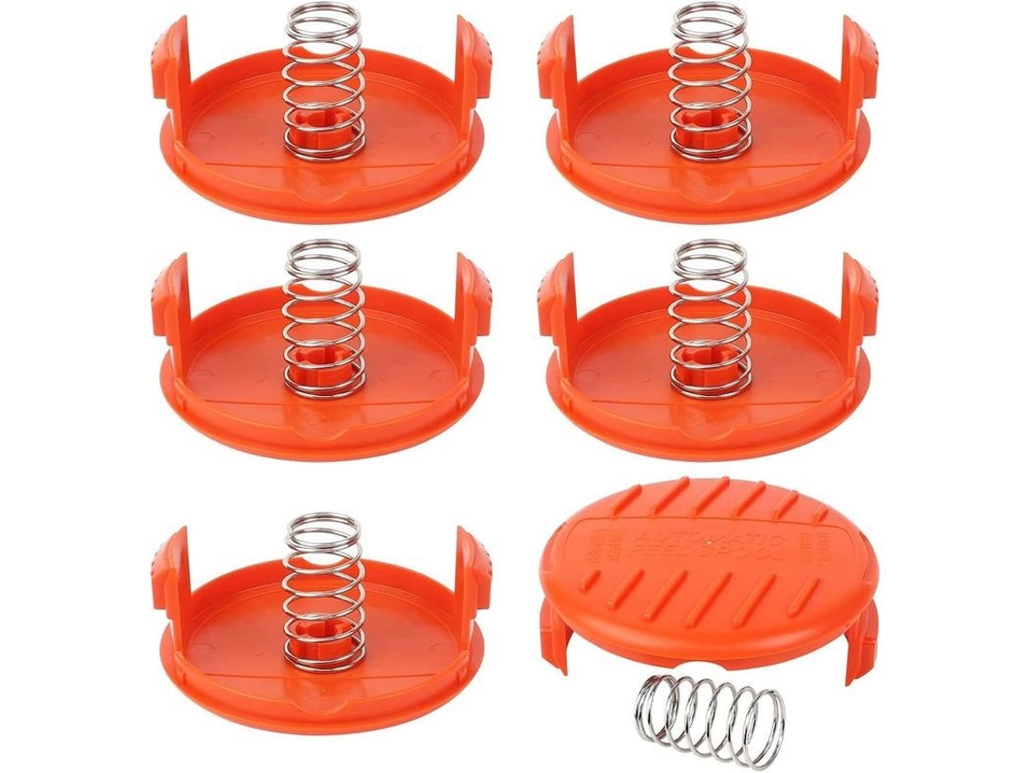 Tapa De Bobina, 8 Piezas De Repuesto Con Resortes Para Cortacésped Black + Deacker Rc-100-p