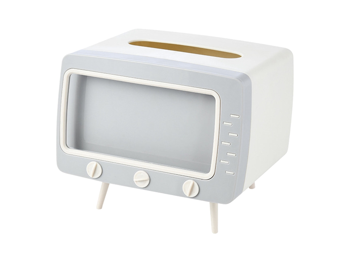 Suporte de Caixa de Papel Higiênico S/MARCA TV Retrô com Apoio Celular