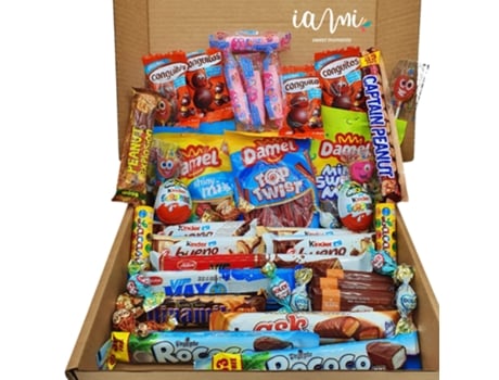 Mega Caixa De Chocolates E Doces Pack Premium Com 40 Unidades Kinder, Bombons E Guloseimas Presente Ideal Iami