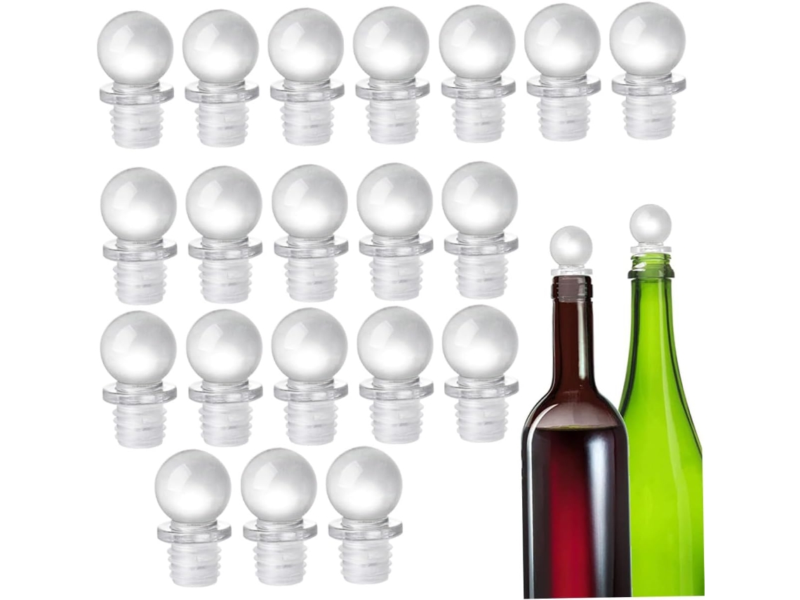 Pacote Com 20 Rolhas De Vidro Esféricas 22t18 Para Frascos De Óleo E Perfume.