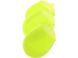 Conjunto De 3 Escovas Silicone Para Massagem No Banho Com Anel Pendurar, Para Esfoliação Suave E Alívio Do Estresse Cor