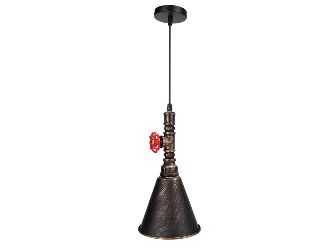 2026 lâmpada Pendente de Teto Vintage Industrial de Ferro com Led E27 para Café Bar 100 240v (ouro Oxidado)