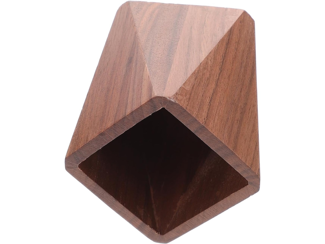 Porta canetas de Mesa Healeved em Material Sintético Marrom, Recipiente Criativo e Prático para Armazenamento