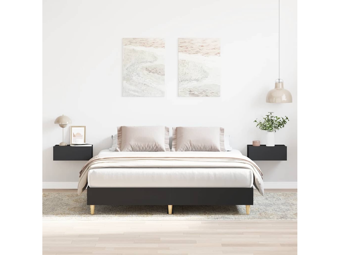 Vidaxl Estrutura De Cama Sem Colchão 150x200 Cm Preto