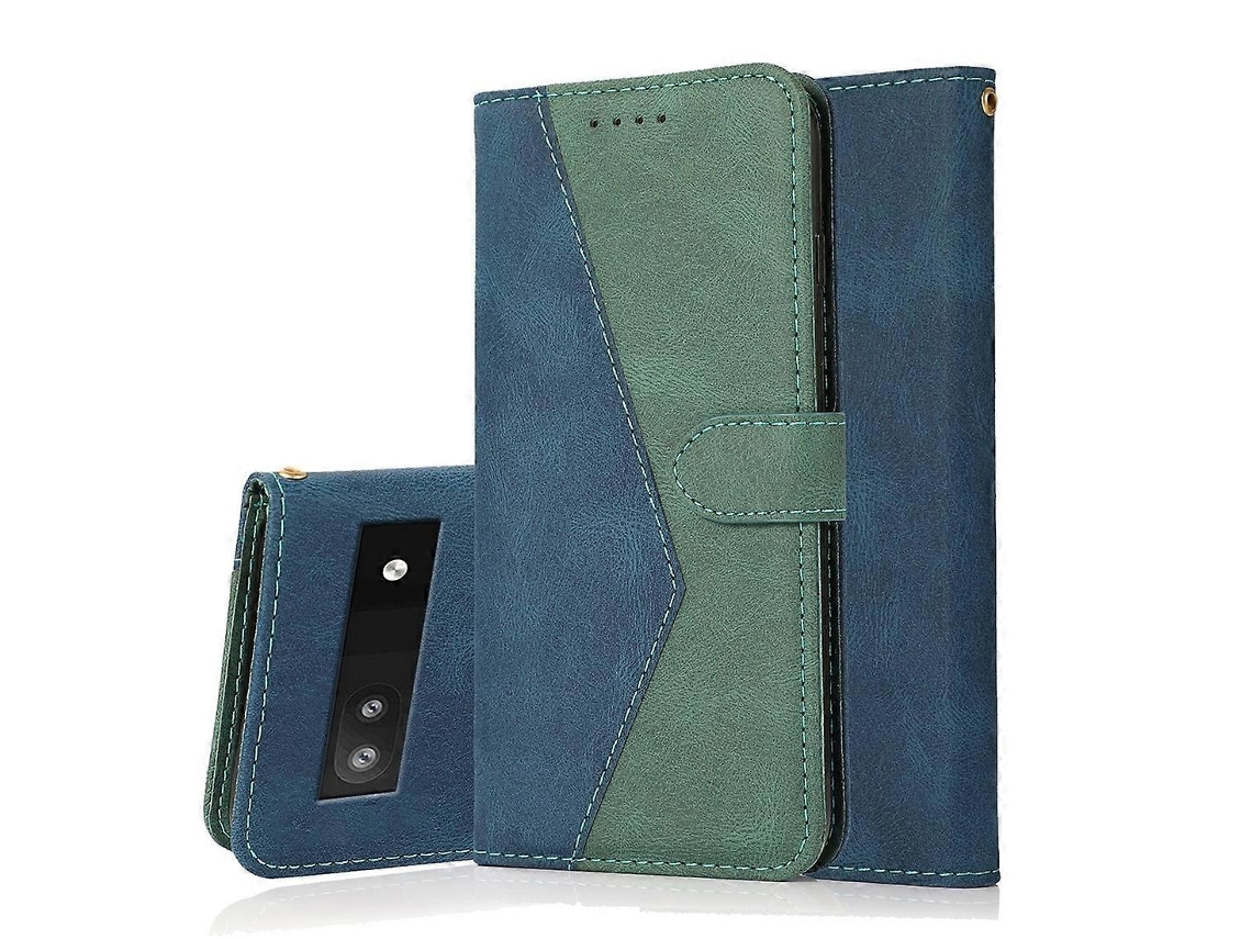 Capa De Couro Com Costura Dupla Para Google Pixel 7a