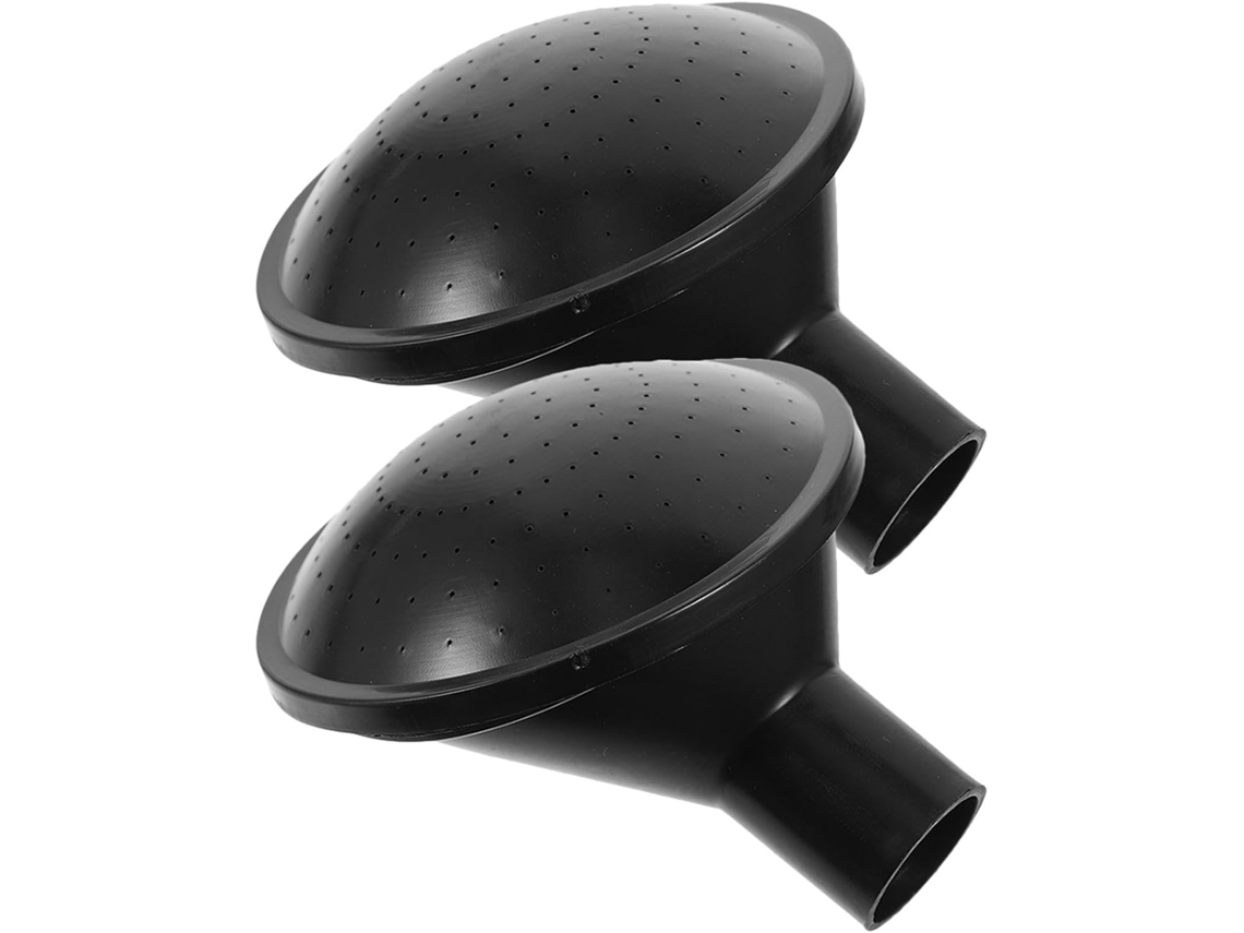 Conjunto De 2 Bicos Pulverizadores Plástico Preto Para Regadores, Uma