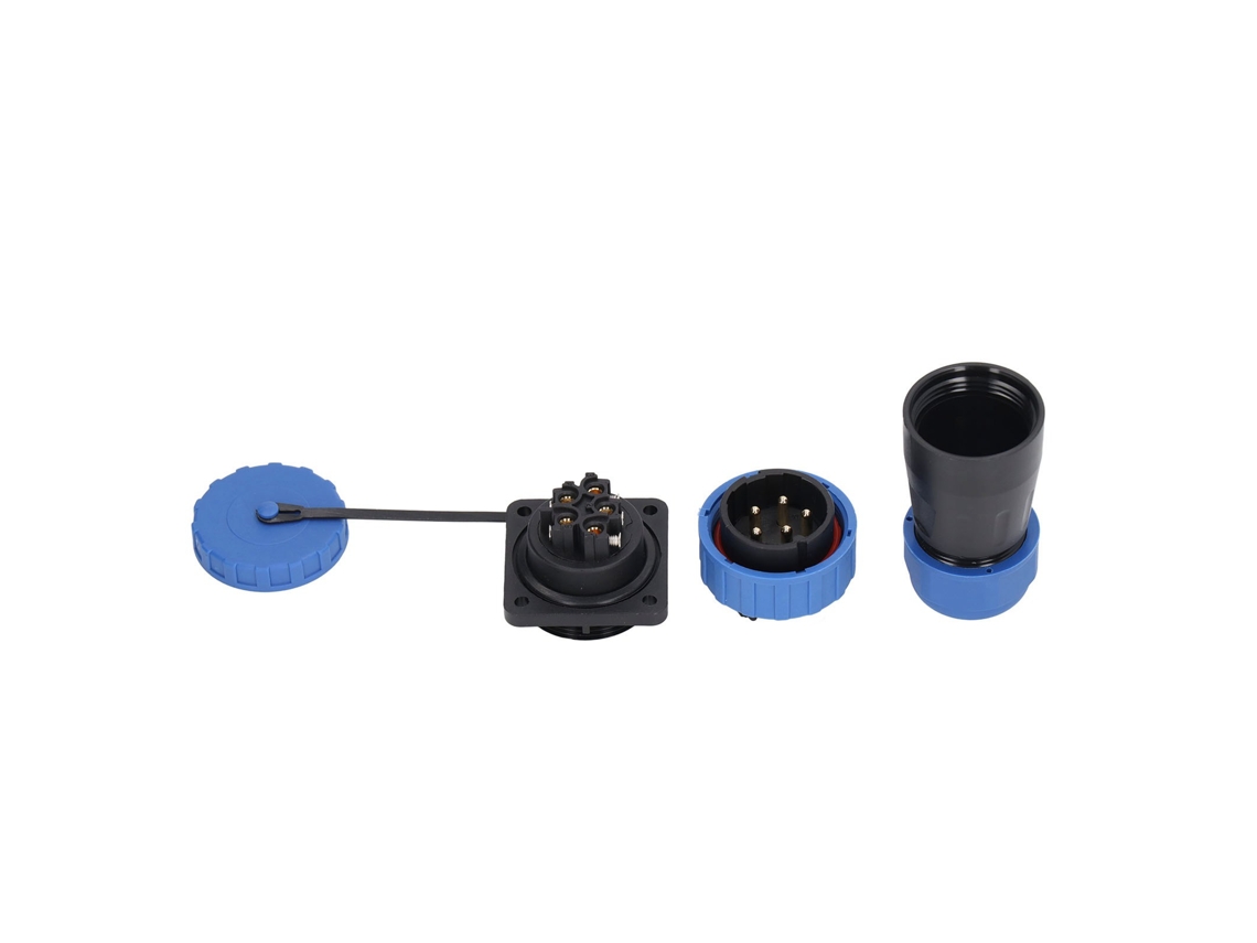 Conector De Plug Impermeável Ip68 380v 45a 5 Pinos, Conector De Alimentação Aérea Industrial Sem Solda, Diâmetro De Contato 2,8mm