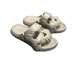 Chinelos De Design De Caveira Com Solado Grosso Para Casal, Indoor E Outdoor, Banheiro, Praia E Férias 42-43 Bege