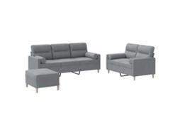 Sofa Set, Sofa Sets Vidaxl Cinzeto Tecido (n/a)