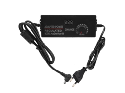 Adaptador Regulável 3 12v 10a com Tela de Voltagem para Alimentação DC