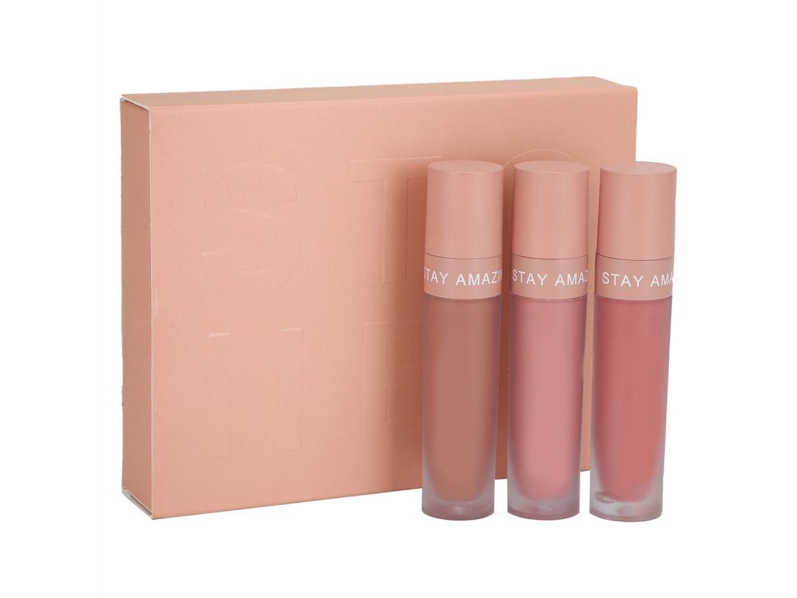 Dragon Ranee 3pcs Labial Líquido Mate Largo Duración Impermeable Set De Maquillaje Labial Regalo Para Mujeres
