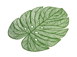 Base em folha de PVC verde 45 cm
