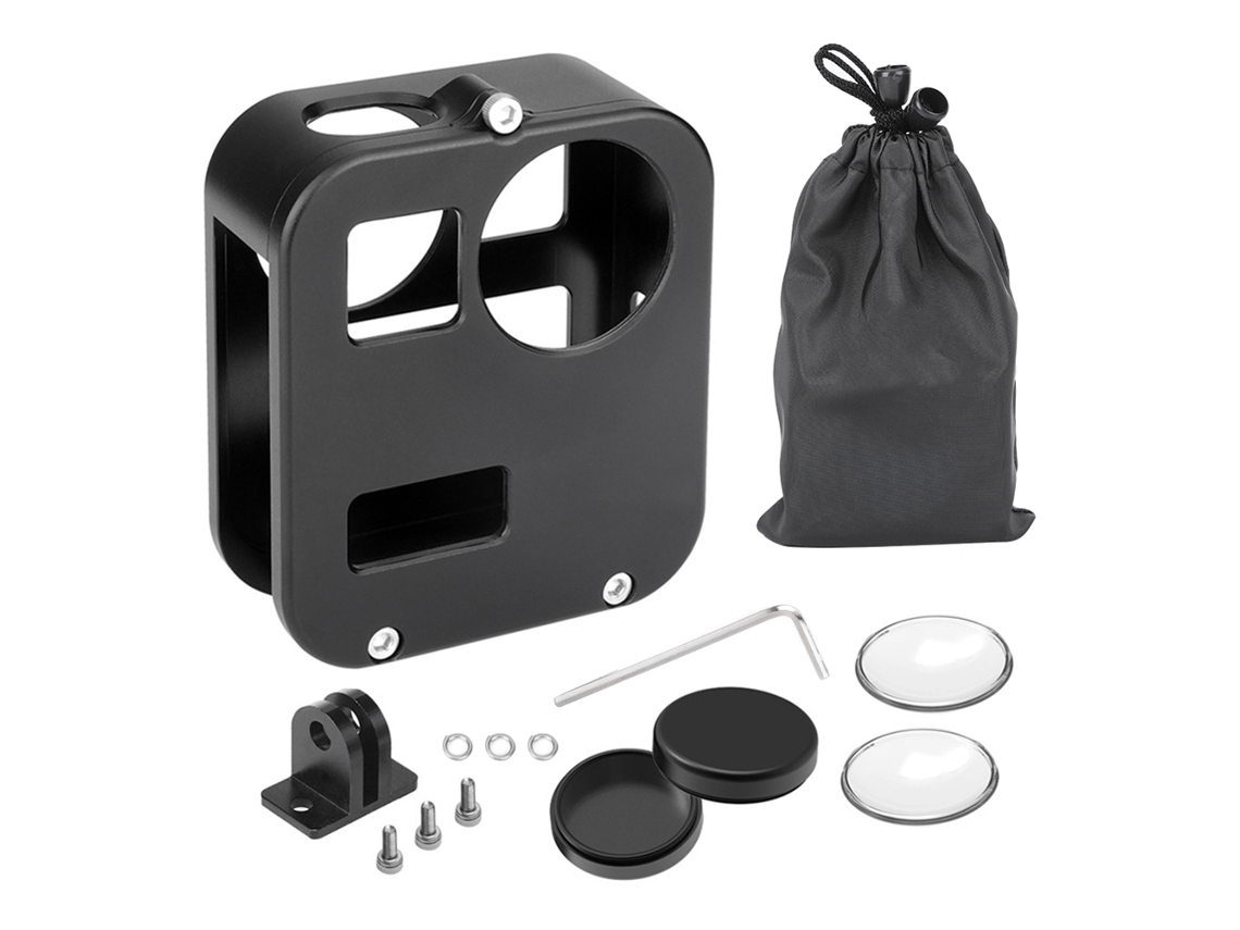 Puluz Pu439b Carcaça Protetora Metálica Em Liga De Alumínio Para Câmera Gopro Max Panoramic Motion-aquaforge