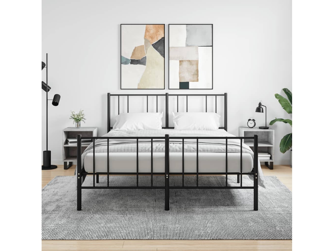 Vidaxl Mesas Cabeceira 2pcs 40x30x50cm Derivados Madeira Cinza-cimento