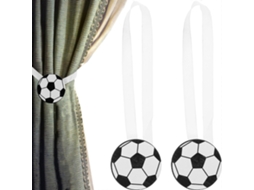 Rebe 2 Peças de Abrojos de Cortina Criativos de Futebol com Ímã para Amarrar Cortinas Modernas e Decorativas 6,1x6,1x23cm