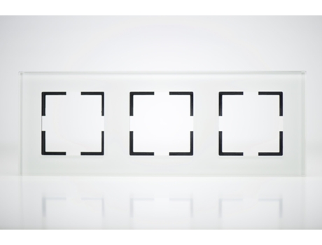 Placa de Acabamento de Vidro Branco 3 Postes 84X230X10Mm