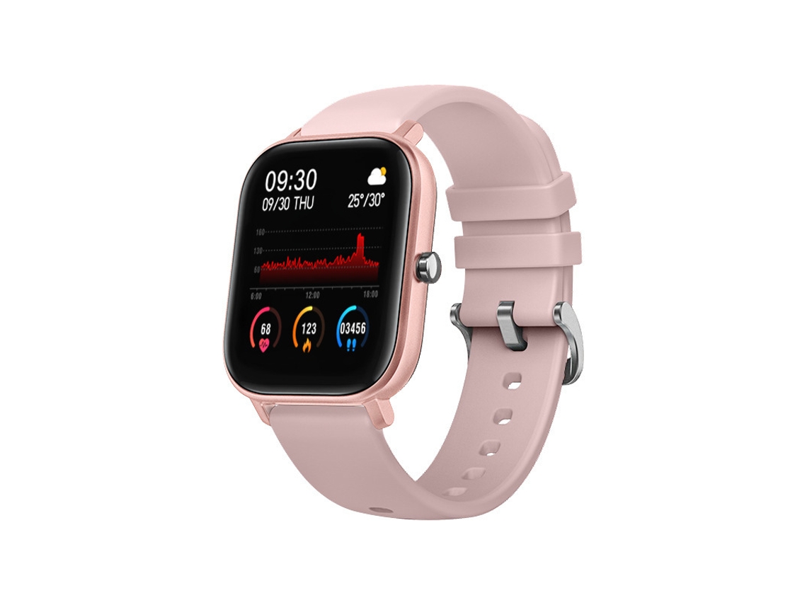 Smartwatch À Prova D'Água Monitor de Frequência Cardíaca e Sono 28 Idiomas Rosa JL-EIGHT