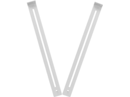 Kit Com 2 Suportes De Gaveta Em Aço Branco Comprimento Ajustável