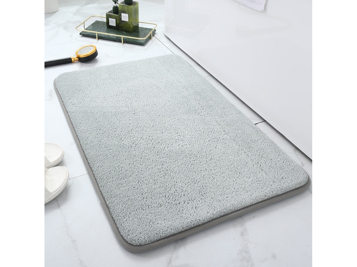 Tapete de Banho LUUCOZK Antiderrapantes Absorventes Secagem Rápida Banheiro Poliéster Verde (50x120cm)