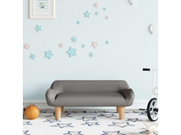 Vidaxl Sofá Infantil 70x40x24 Cm Tecido Cinzento-acastanhado