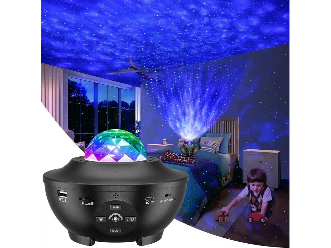 Projetor De Céu Estrelado Led Galaxy Sky Projector Com Alto Falante Bluetooth Aquaforge