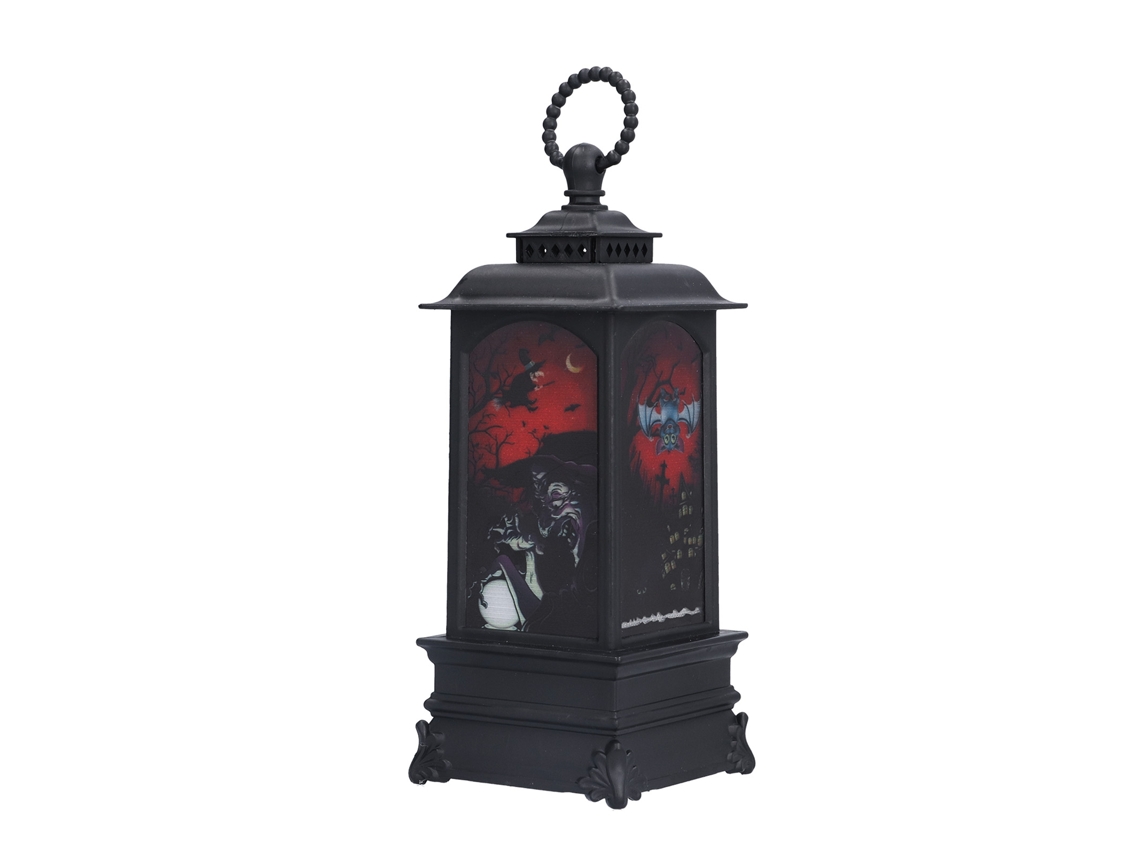Lâmpada Led Halloween Vintage Sem Chama Bateria Bruxa