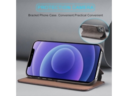 Capa De Celular Lc.imeeke Estilo Retrô Em Couro Sintético Com Compartimento Para Cartão Para Iphone 13 Mini De 5,4 Polegadas