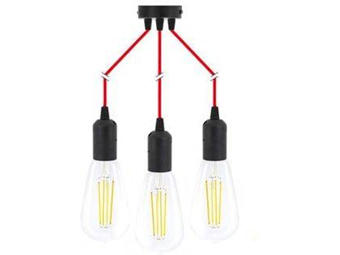 Candeeiro de Tecto LEDBYLED Berny3 (Preto/Vermelho)