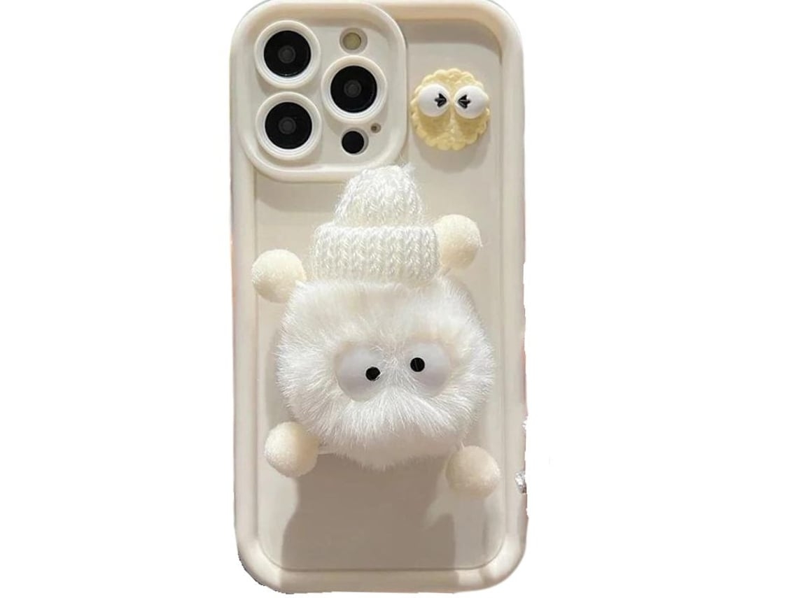 Capa Peluche para iPhone 12 pro max VEANXIN Branco