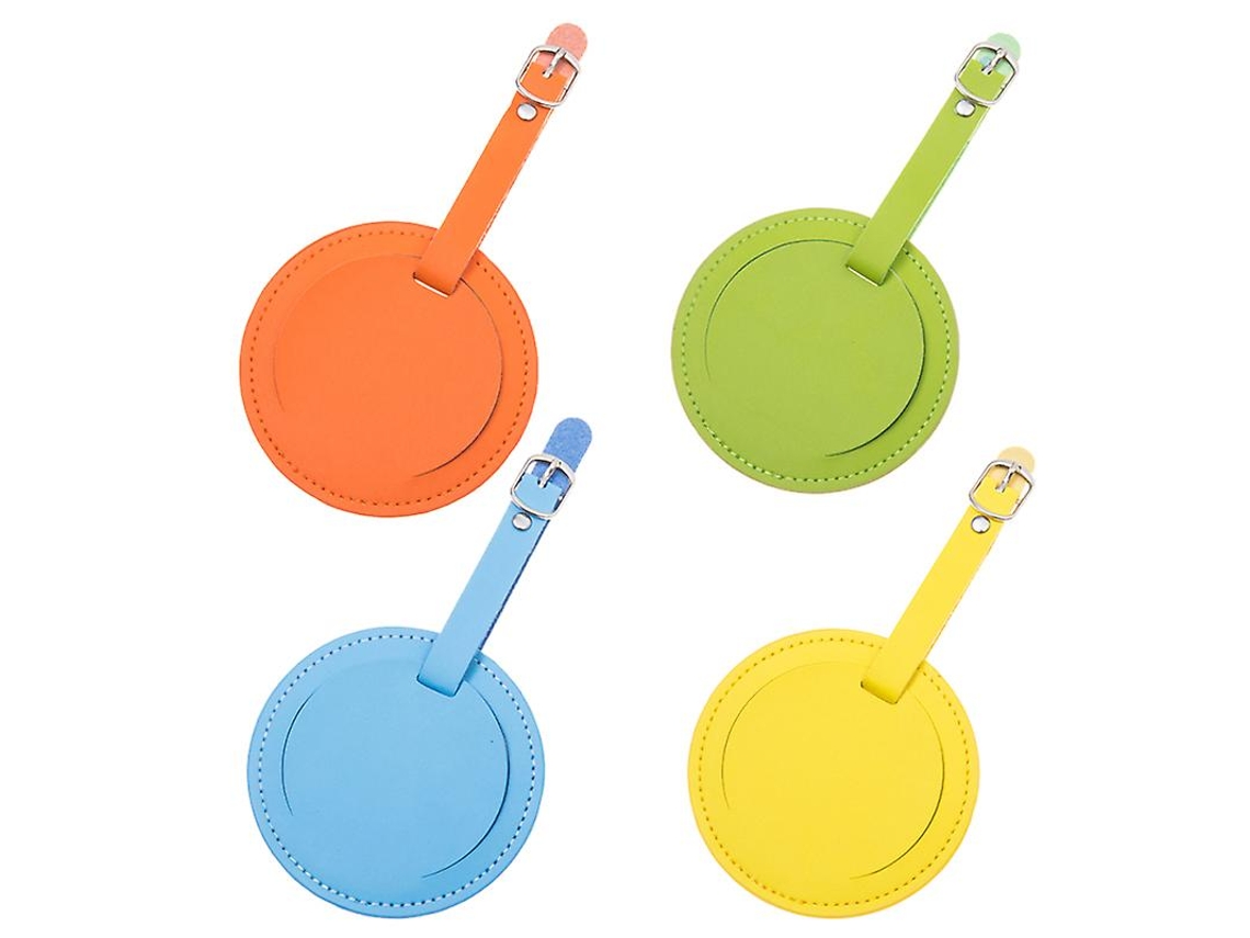 4Pcs Etiqueta de Bagagem de Couro ALLINLESS