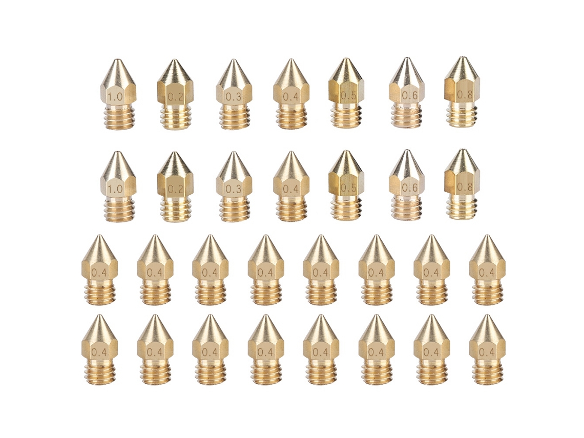 Kit De Bicos Para Impressora 3d 1.75mm Extruder Cabeça De Impressão Acessório De Latão