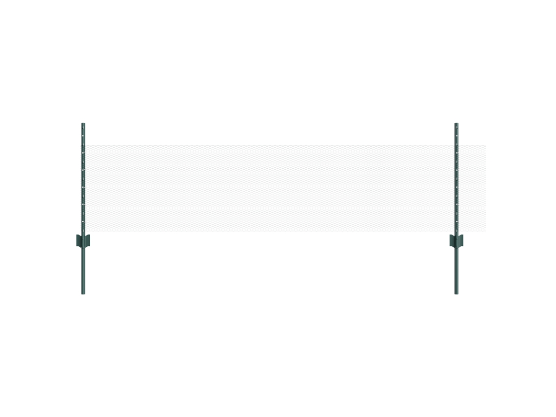 Conjunto 1 Painel De Cerca Vidaxl Verde Aço (100 X 0,5 M)