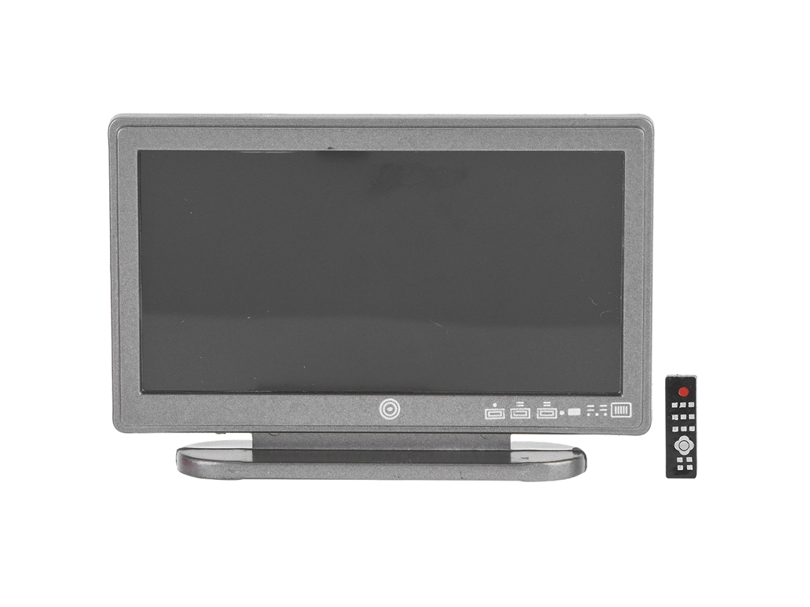 Ats acessório de Casa de Bonecas Tv Lcd Miniatura Moderna 1:12 Móvel de Brinquedo para Quarto