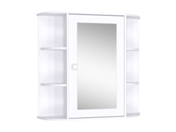 Conjunto de 4 bancos redondos empilháveis, madeira, antiderrapantes, sem encosto, branco | S/MARCA